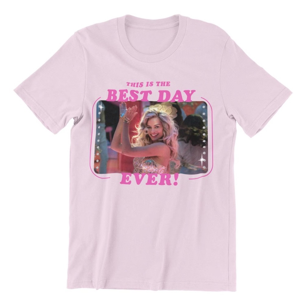 Barbie “This is the best day ever!!” Pink Graphic T-Shirt - Size XL